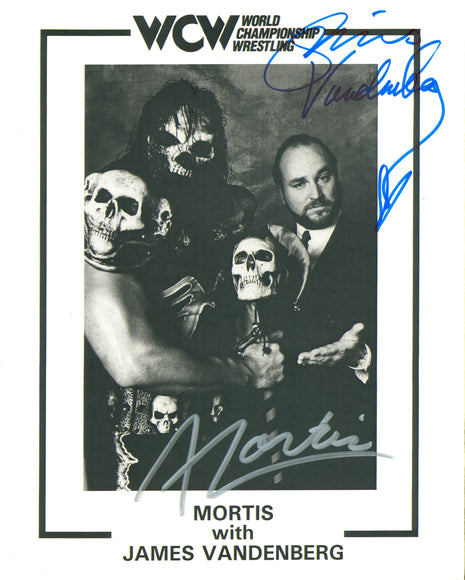 Mortis & James Vandenberg dual signed 8x10 Photo