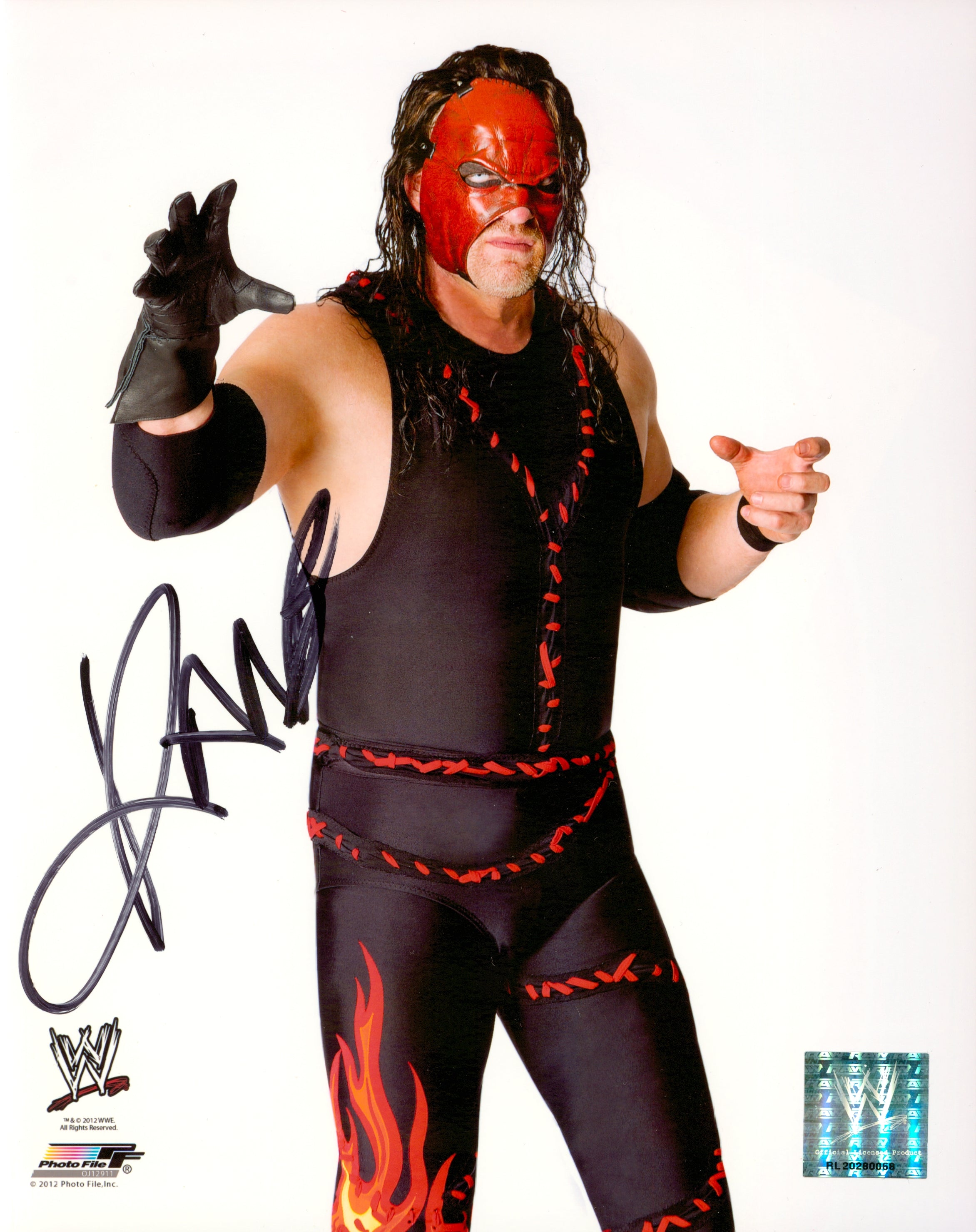 Kane Autograph Kane signed 8x10 Photo – Signed By Superstars