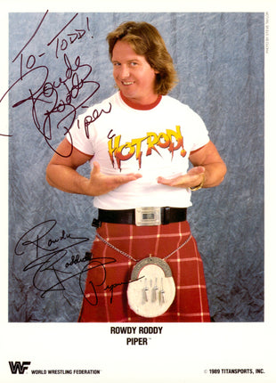 Rowdy Roddy Piper signed 8x10 photo