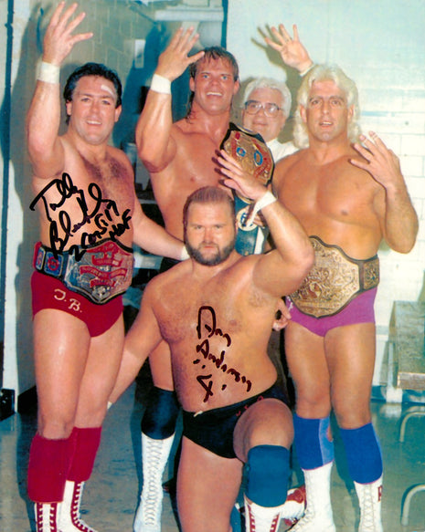 Arn Anderson & Tully Blanchard dual signed 8x10 Photo
