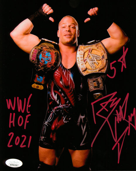 Rob Van Dam signed 8x10 Photo (w/ JSA) Red Ink