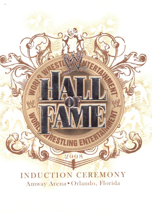 Multi-signed WWE 2008 Hall Of Fame Ceremony Program