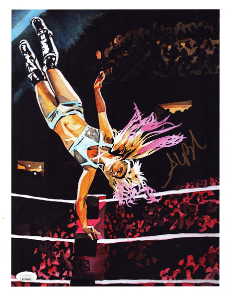 Alexa Bliss signed 11x14 Schamberger Art (w/ JSA)