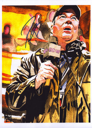 Paul Heyman signed 11x14 Schamberger Art