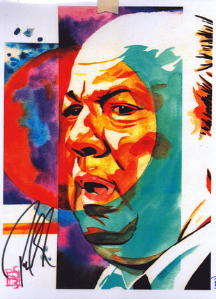 Paul Heyman signed 11x14 Schamberger Art