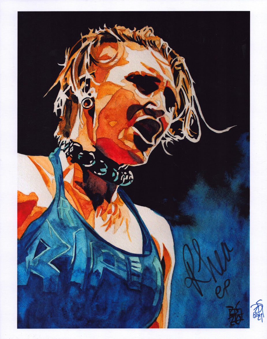 Rhea Ripley signed 11x14 Schamberger Art – Signed By Superstars