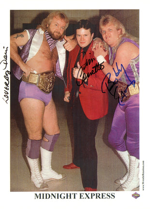 Bobby Eaton, Jim Cornette & Dennis Condrey triple signed 8x10 Photo