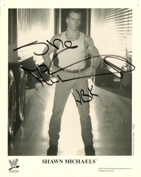 Foto firmada de 8x10 por Shawn Michaels