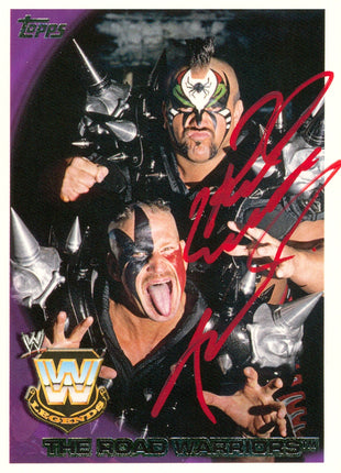 Roadwarrior Animal signed 2010 Topps WWE Trading Card