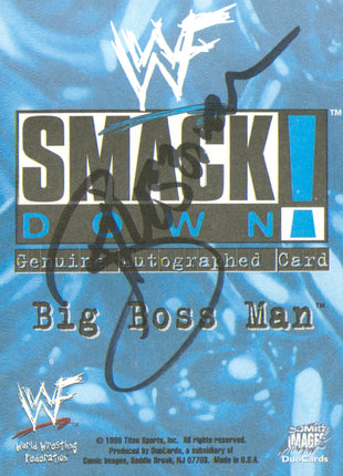 Big Boss Man firmó una tarjeta coleccionable de la WWF de Smackdown de 1999