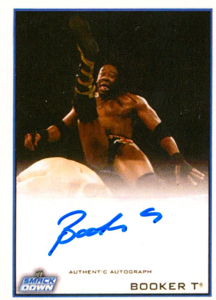 Booker T signed 2012 Topps WWE Trading Card