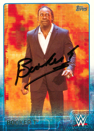 Booker T signed 2015 Topps WWE Trading Card