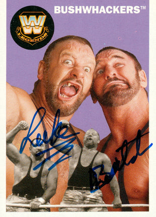 Bushwackers Butch & Luke dual signed WWE Trading Card