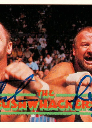 Bushwackers Butch & Luke dual signed 1990 Classic WWF Trading Card