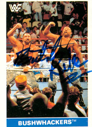 Bushwackers Butch & Luke dual signed WWF Sticker