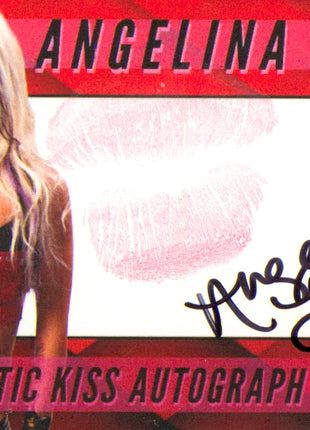 Angelina Love signed Kiss Card