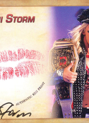 Toni Storm signed Kiss Card