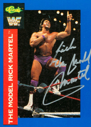 Rick Martel signed 1991 WWF Classic Trading Card