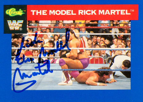 Rick Martel signed 1991 WWF Classic Trading Card