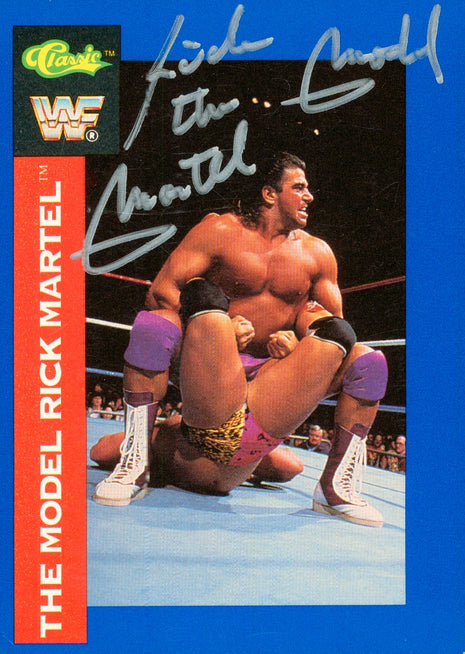 Rick Martel signed 1991 WWF Classic Trading Card