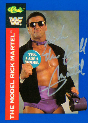 Rick Martel signed 1991 WWF Classic Trading Card