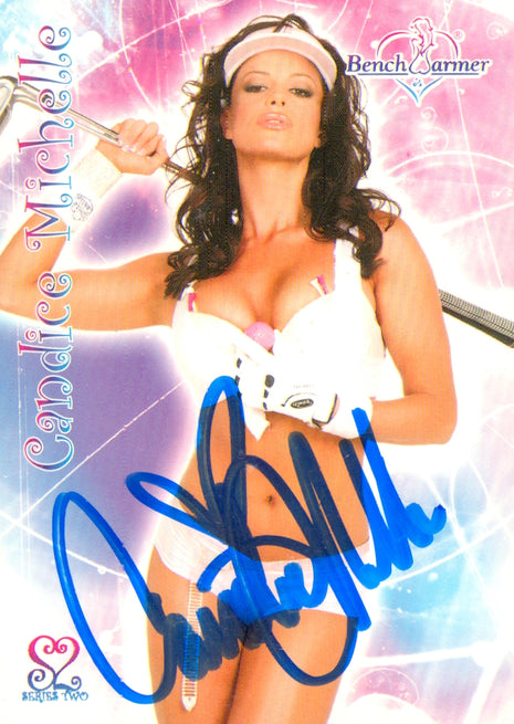 Candice Michelle signed 2006 Benchwarmers Trading Card