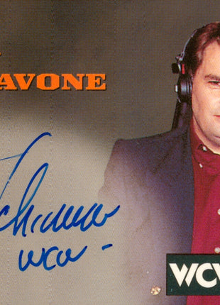 Tony Schiavone signed 1998 Topps WCW/NWO Trading Card