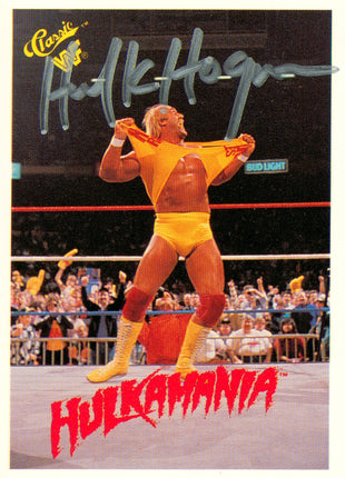 Hulk Hogan signed 1990 WWF Classic Trading Card