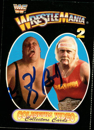 King Kong Bundy signed WWF Wrestlemania 2 Collectors Card