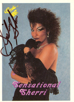 Sensational Sherri Martel signed 1990 WWF Classic Trading Card