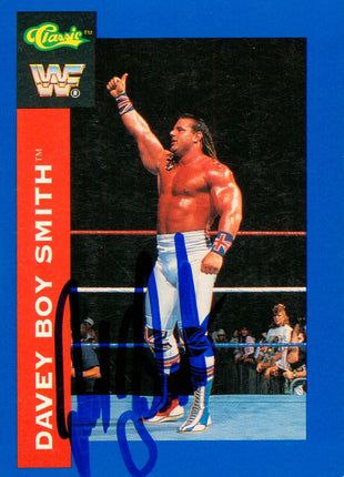 Davey Boy Smith signed 1991 WWF Classic Trading Card