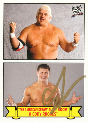 Cody Rhodes signed 2012 Topps Heritage Family History WWE Trading Card