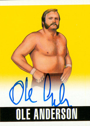 Ole Anderson signed 2014 Leaf Originals Wrestling Trading Card