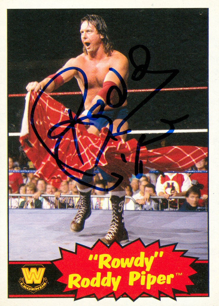 Rowdy roddy on sale piper signed card