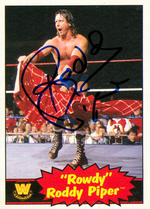 Rowdy Roddy Piper signed 2012 Topps Heritage Trading Card