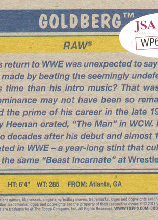 Goldberg signed 2015 Topps Heritage WWE Trading Card (w/ JSA)