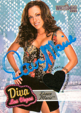 Dawn Marie signed 2003 Fleer Divas Relic WWE Trading Card #1166/1350