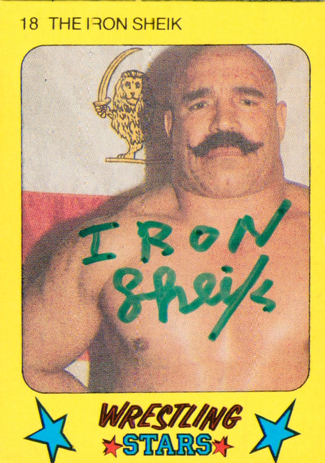 Iron Sheik signed Trading Card