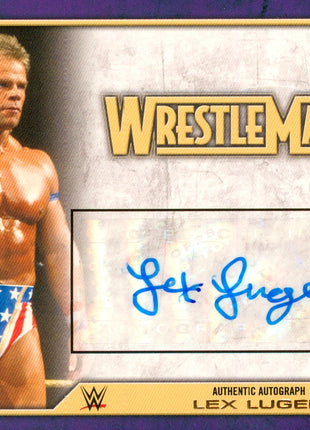 Lex Luger signed 2014 Topps Wrestlemania WWE Trading Card #02/25