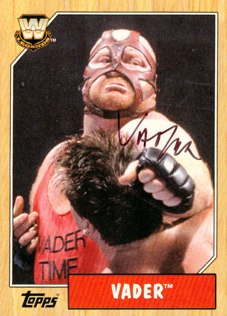 Vader signed 2007 Topps Heritage WWE Trading Card