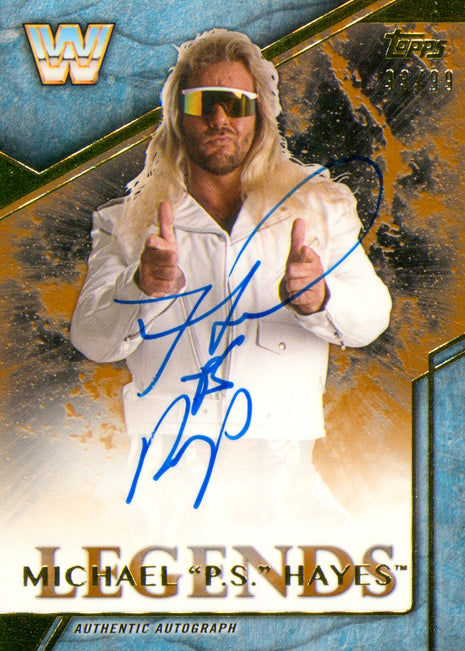 Michael PS Hayes signed 2017 Topps WWE Legends Trading Card #93/99