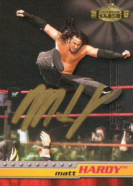 Matt Hardy signed 2002 Fleer WWE Trading Card