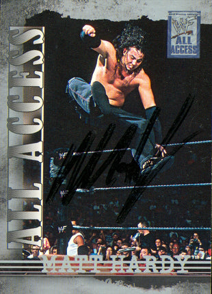 Matt Hardy signed 2002 Fleer WWE Trading Card