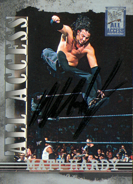 Matt Hardy signed 2002 Fleer WWE Trading Card