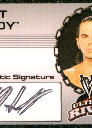 Matt Hardy signed 2008 Topps WWE Trading Card