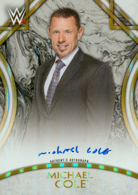 Michael Cole signed 2018 Topps Legends WWE Trading Card #054/199