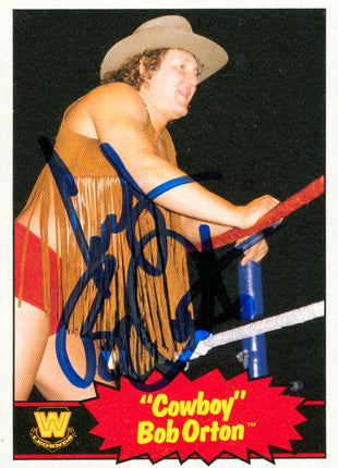 Bob Orton signed 2012 Topps Heritage WWE Trading Card