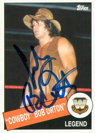 Bob Orton signed 2015 Topps Heritage WWE Trading Card