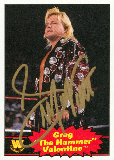 Greg Valentine signed 2012 Topps Heritage WWE Trading card