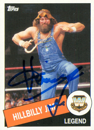 Hillbilly Jim signed 2015 Topps Heritage WWE Trading Card